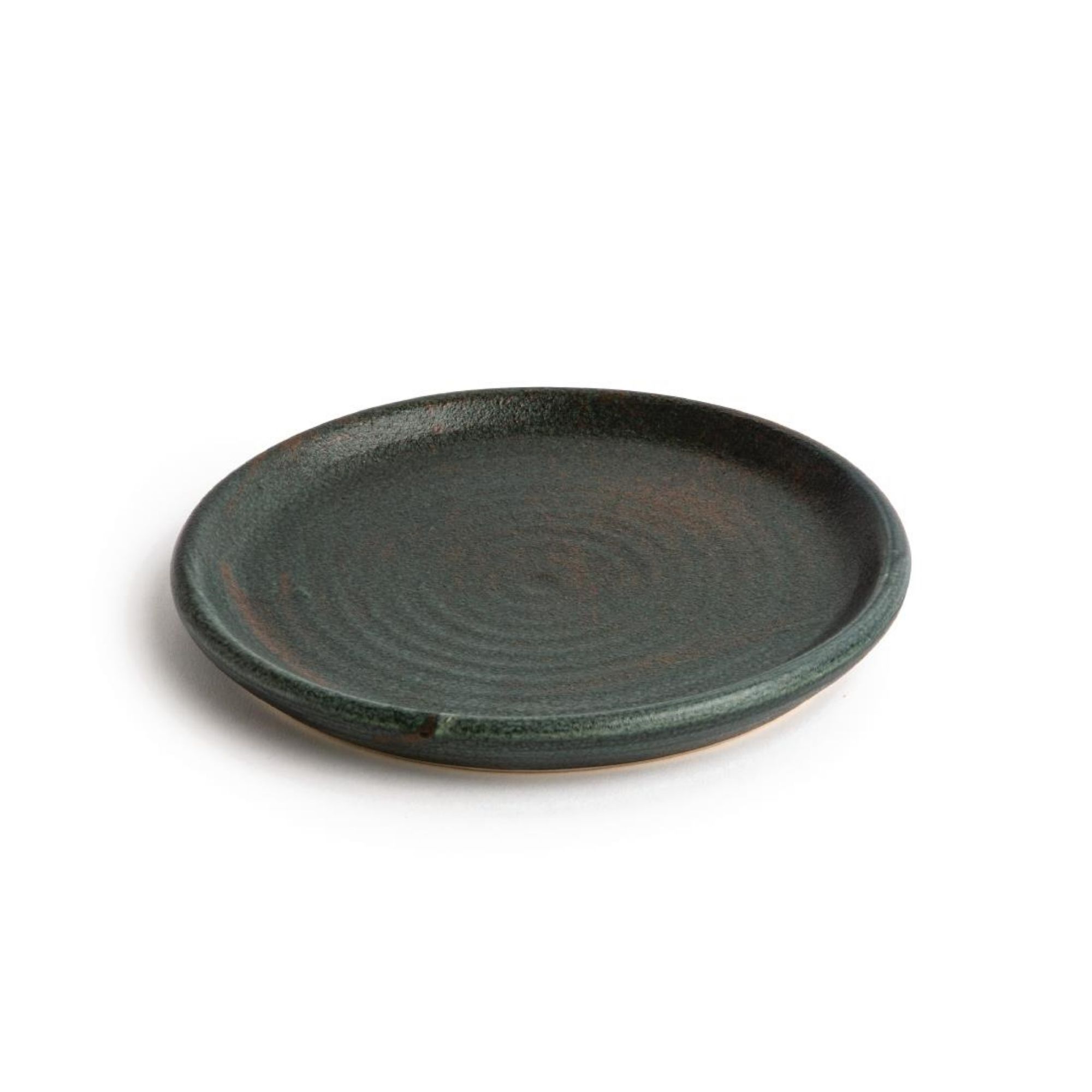 Picture of Olympia Canvas Small Rim Round Plates Green Verdigris 180mm (6 Pack)