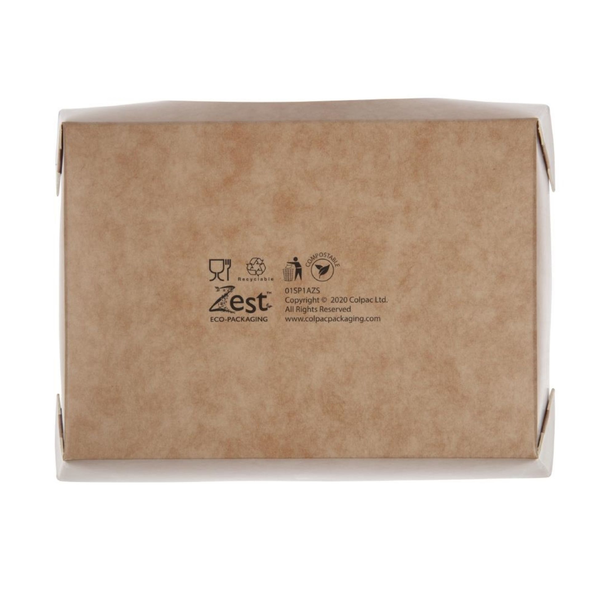 Picture of Colpac Zest Compostable Kraft Medium Salad Box 825ml/29oz (250 pack)