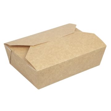 Picture of Colpac Recyclable Kraft Microwaveable Food Boxes 1950ml / 68oz (200 pack)
