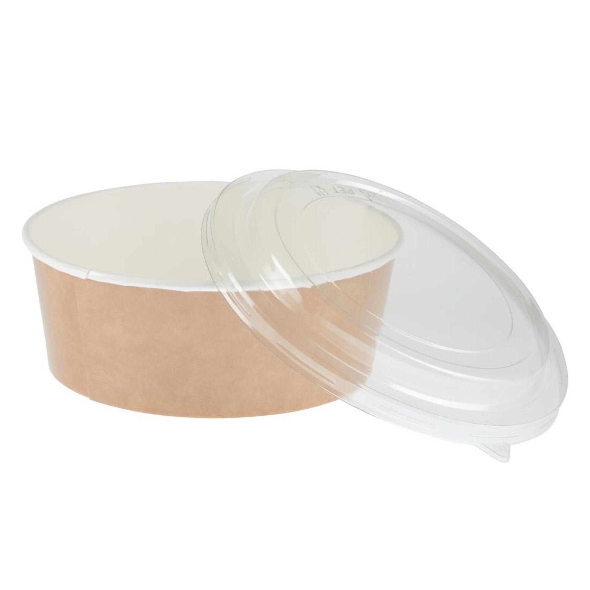 Picture of Colpac Recyclable Kraft Salad Pots With Lid Large 1300ml (150 pack)