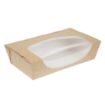 Picture of Colpac Recyclable Kraft Tuck-Top Salad Boxes With Window 1000ml (200 pack) - FA372