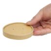 Picture of Colpac Recyclable Kraft Microwavable Soup Cup Lids 450ml (500 pack) - FA368