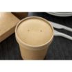 Picture of Colpac Recyclable Kraft Microwavable Soup Cup Lids 450ml (500 pack) - FA368