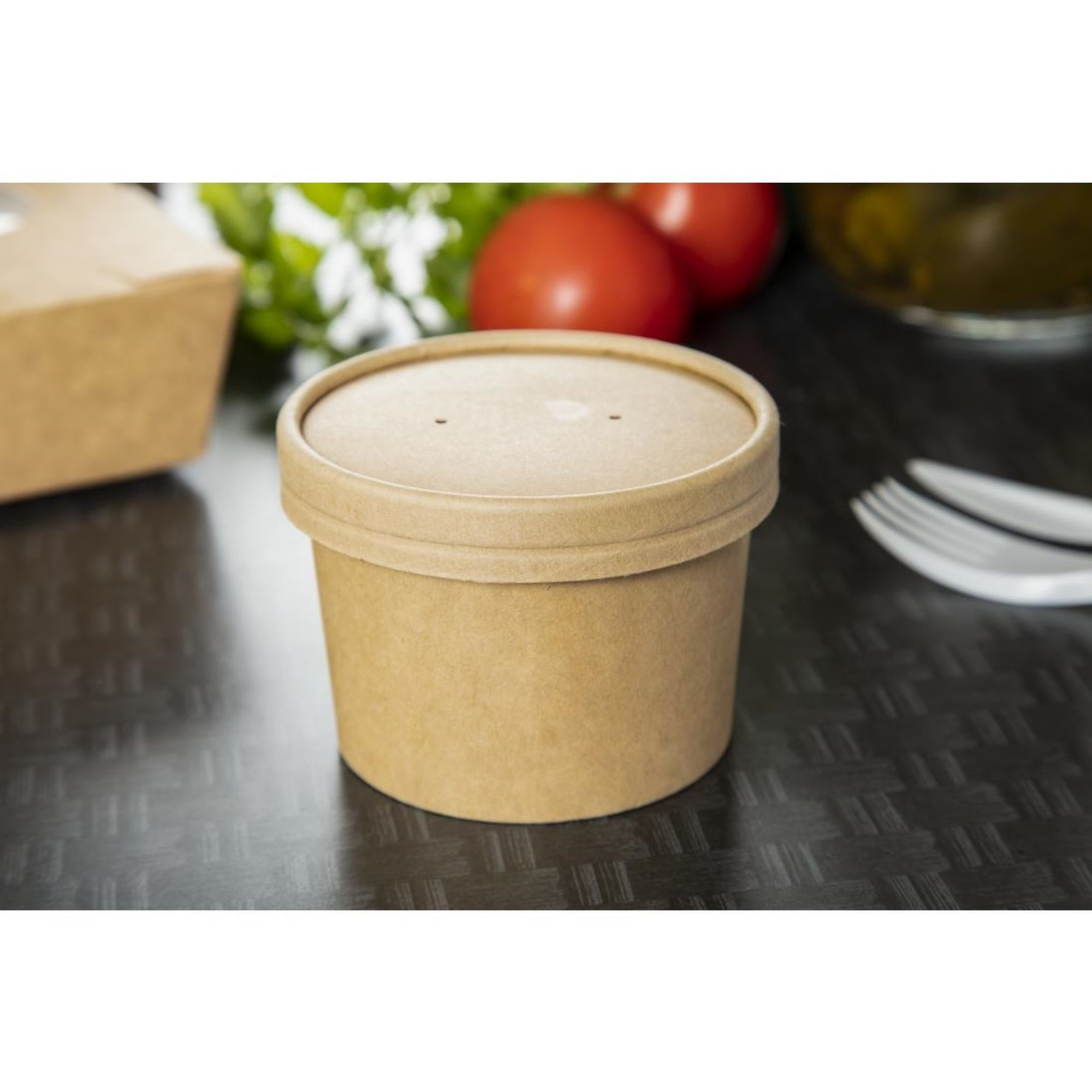 Picture of Colpac Recyclable Kraft Microwavable Soup Cups 225ml (500 pack)