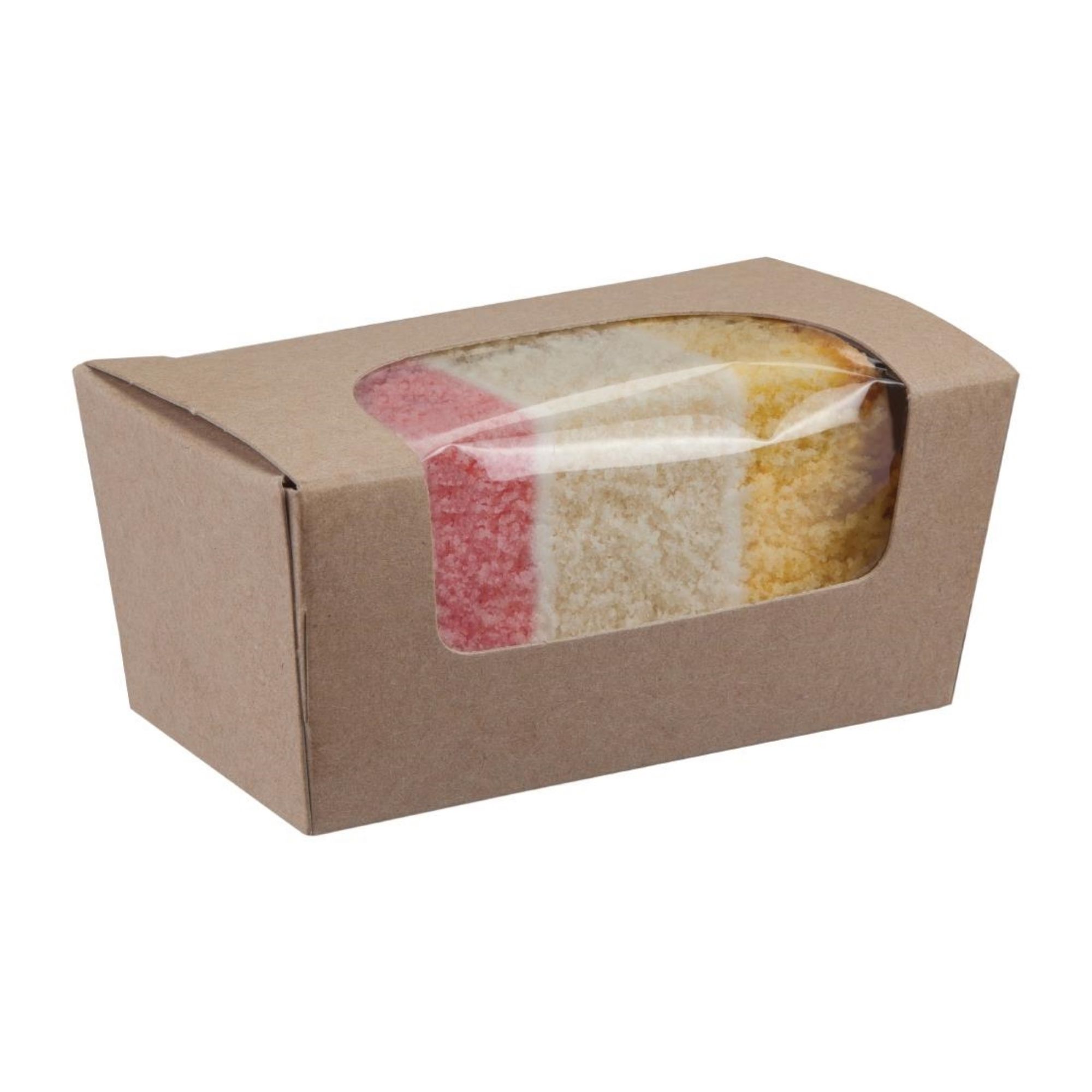 Picture of Colpac Compostable Kraft Cake Boxes with Window Small (500 pack)