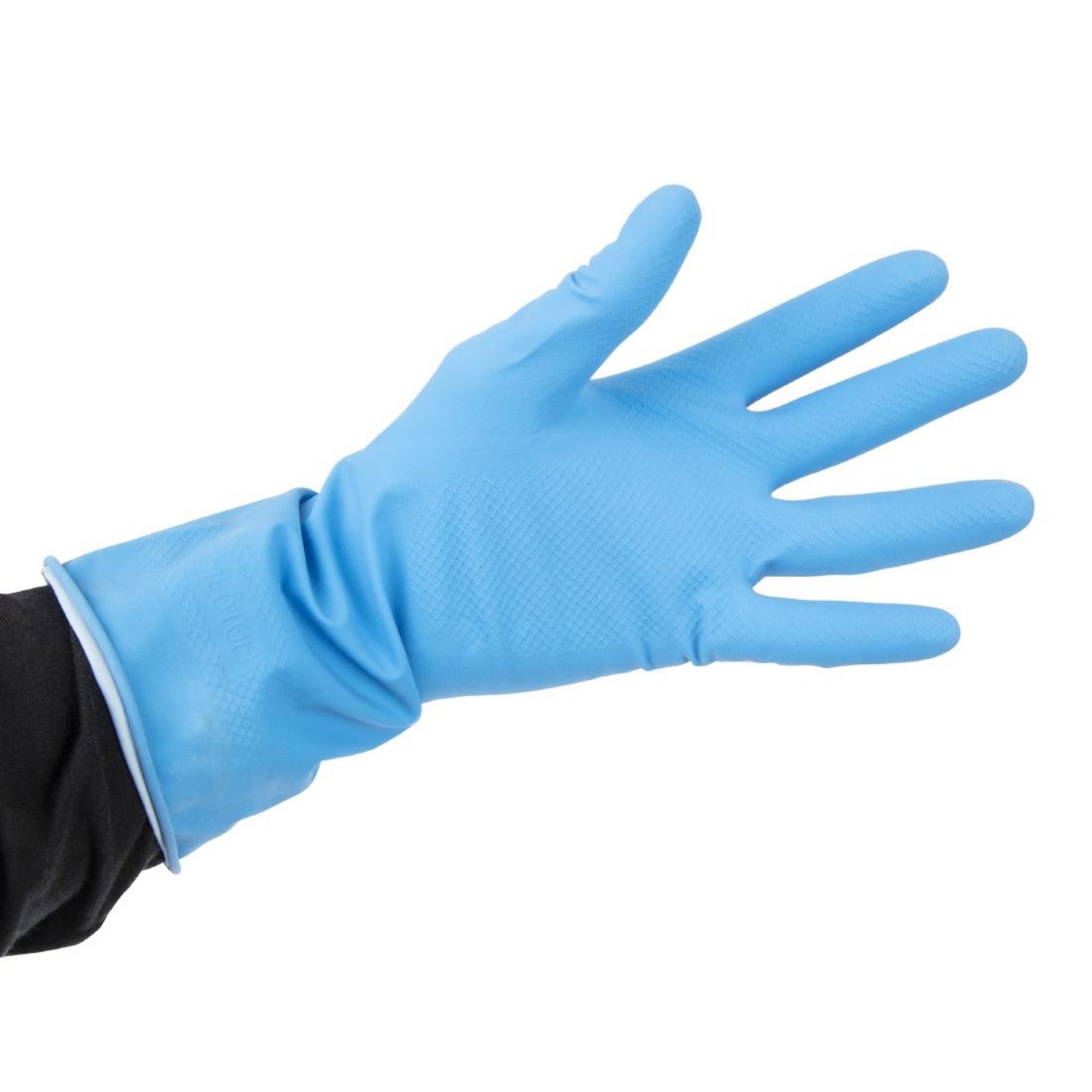 Picture of Jantex Latex Household Gloves Blue Small