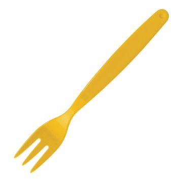 Picture of Olympia Kristallon Polypropylene Forks Yellow (12 pack)