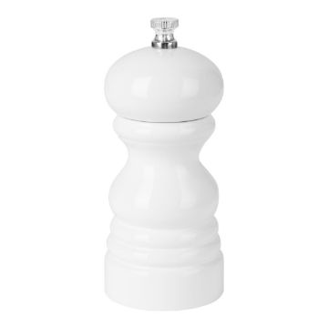 Picture of Olympia Salt Or Pepper Grinder White Hevea Wood 125mm