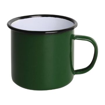 Picture of Olympia Enamel Mugs Green 350ml (Pack of 6)