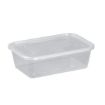 Picture of 650ml Clear microwavable container and lids-Standard(250) - 120272