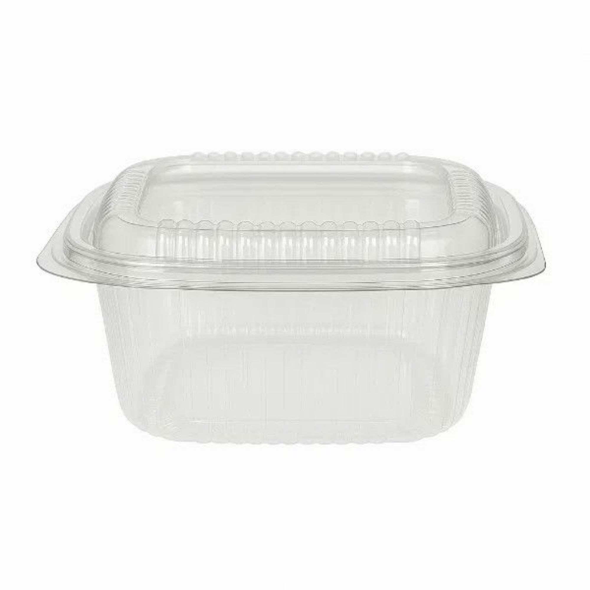 Picture of NEW 375cc rPET Square hinged salad container (6x50) - 120333