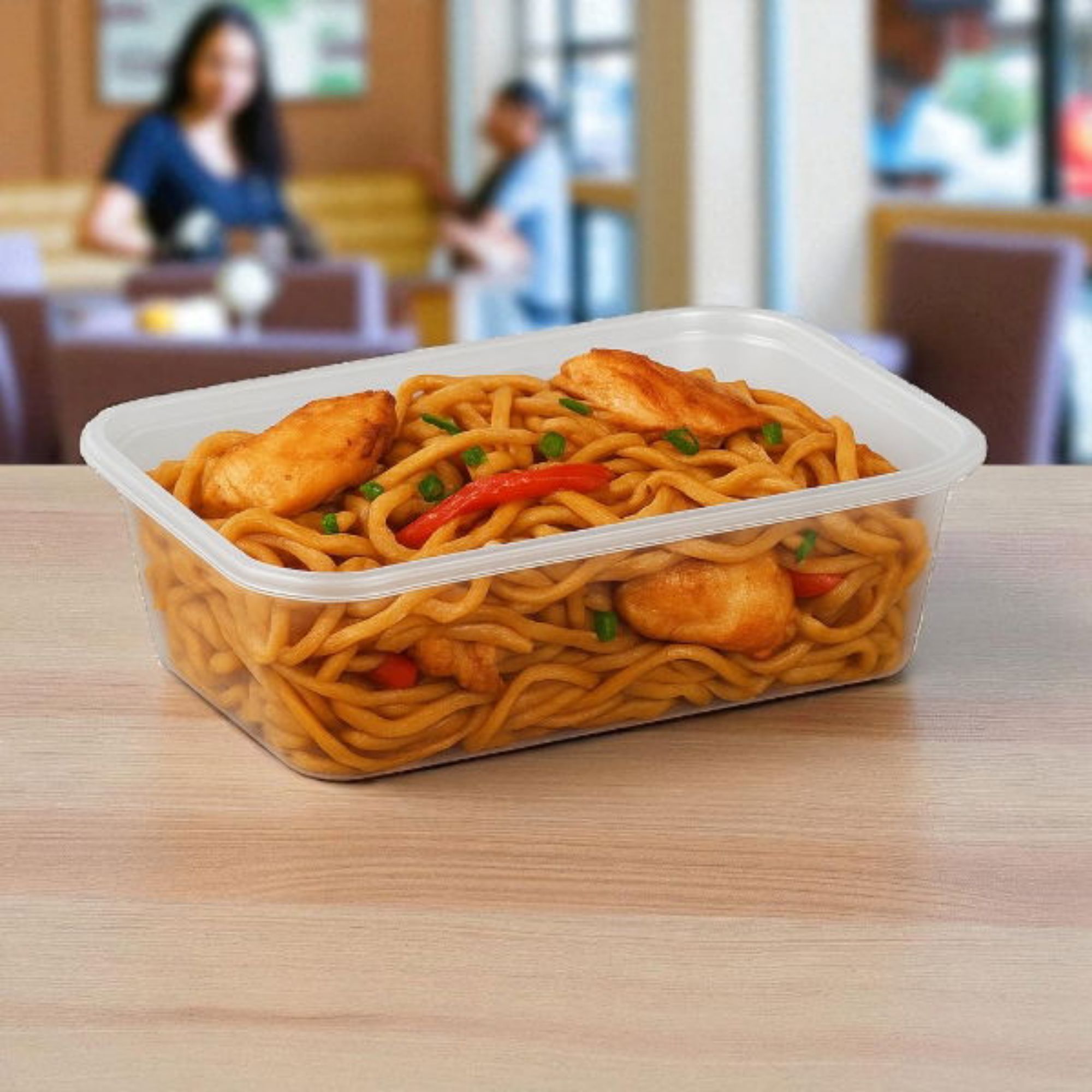 Picture of 650ml Clear microwavable container and lids-Standard(250)