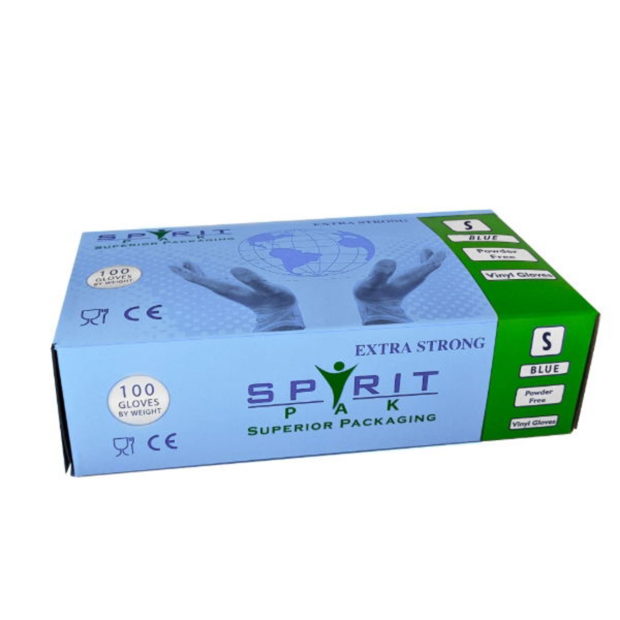 Picture of Spirit PF Blue vinyl Gloves Small (10x100) - 122104