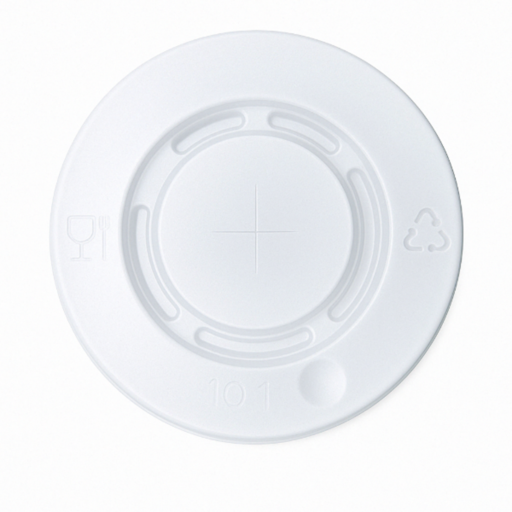 Picture of 80mm Flat PS S/Slot Cold Cup Lids (MK80) (9-12oz) (20x100) - 100334