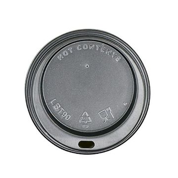 Picture of 90mm Black Hot Cup Lids (16/12oz) (10x100)