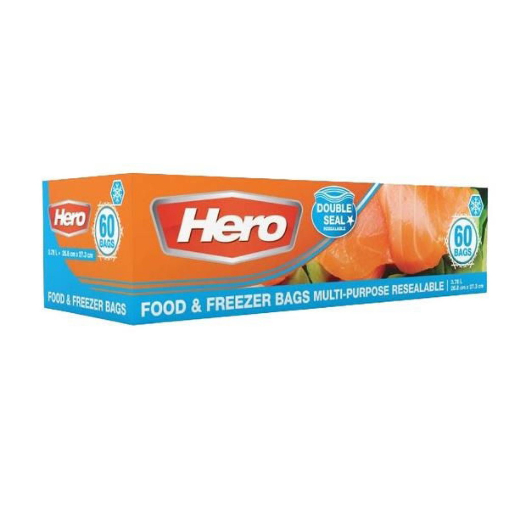 Picture of 3.8L Hero Double Seal Food & Freezer Bags (6x60PC) - 220025