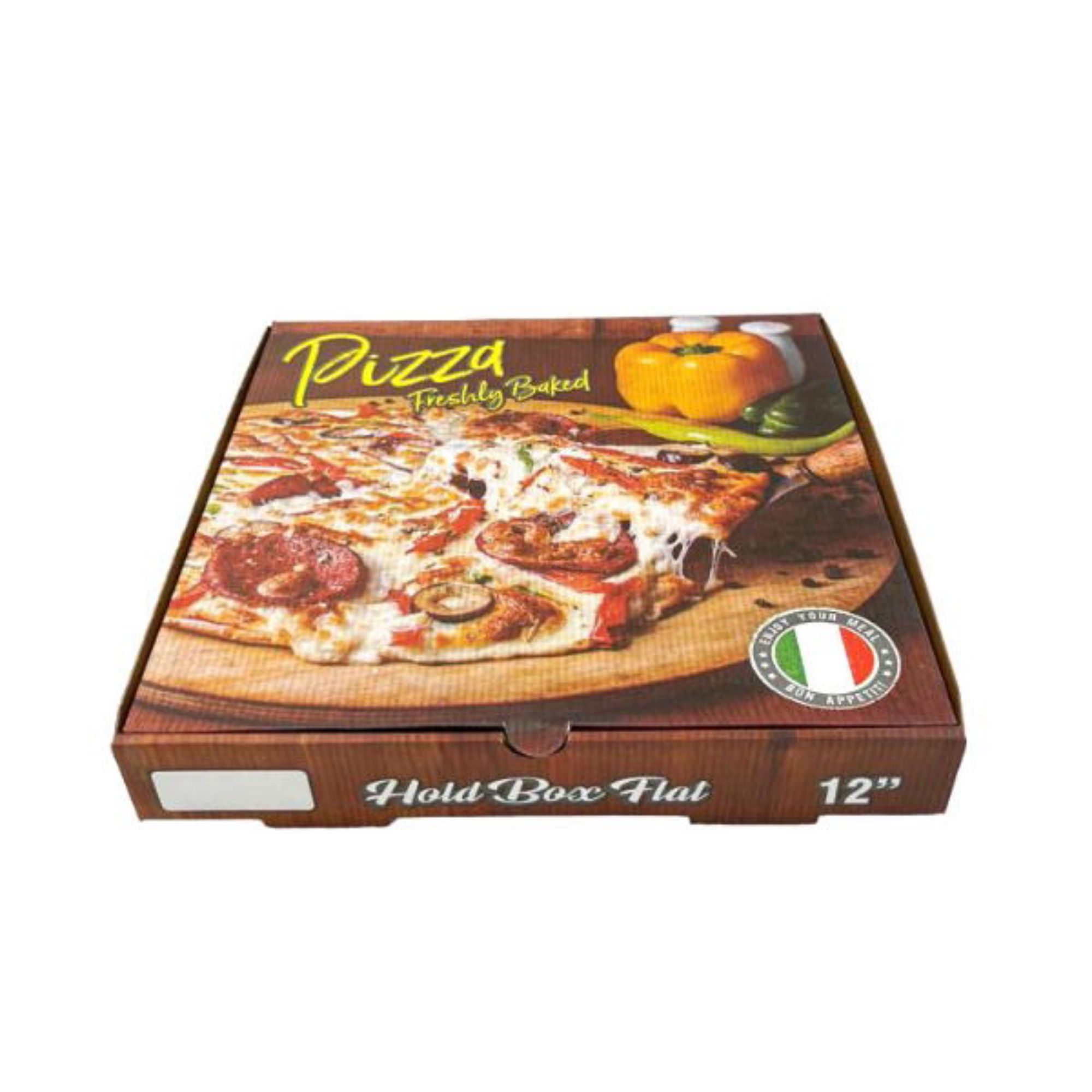 Picture of 12" Freshly Baked corrugated pizza box (100) - 310035