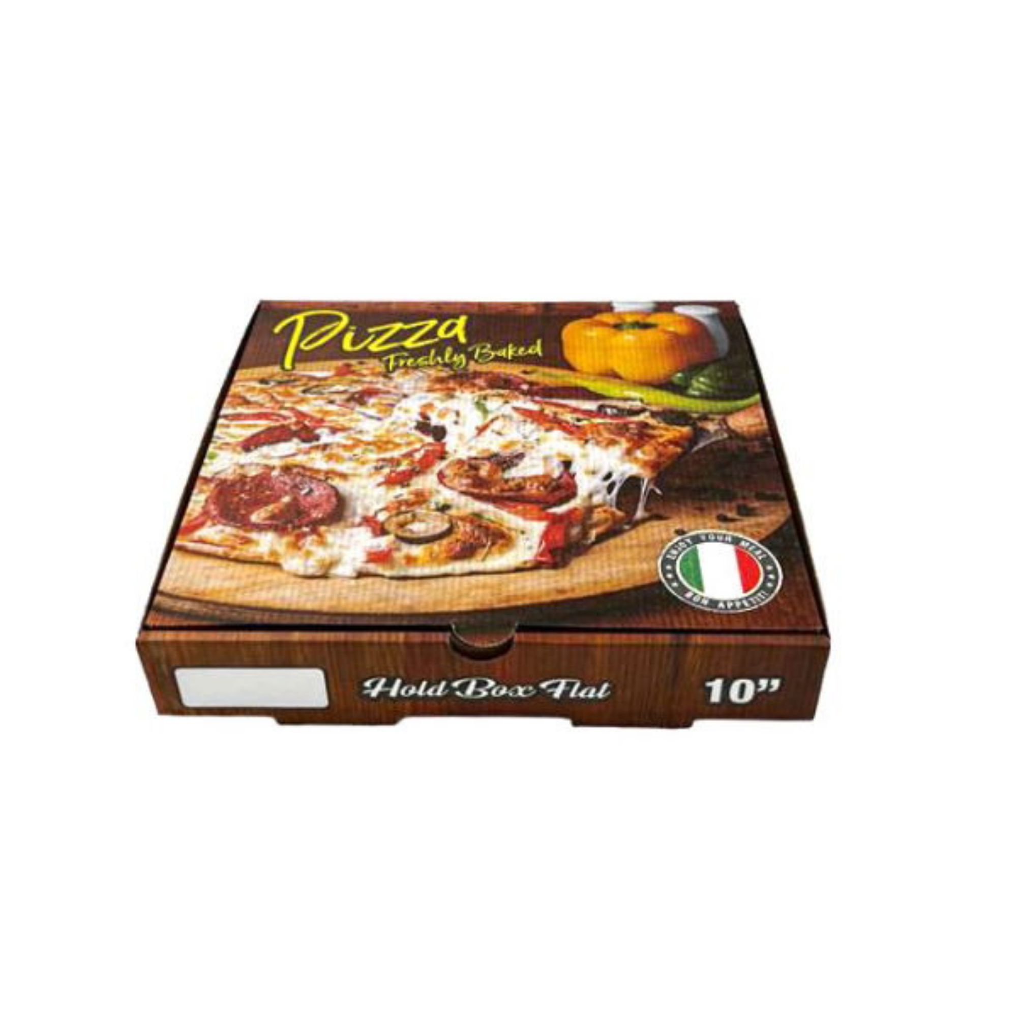 Picture of 10" Freshly Baked corrugated pizza box (100) - 310034