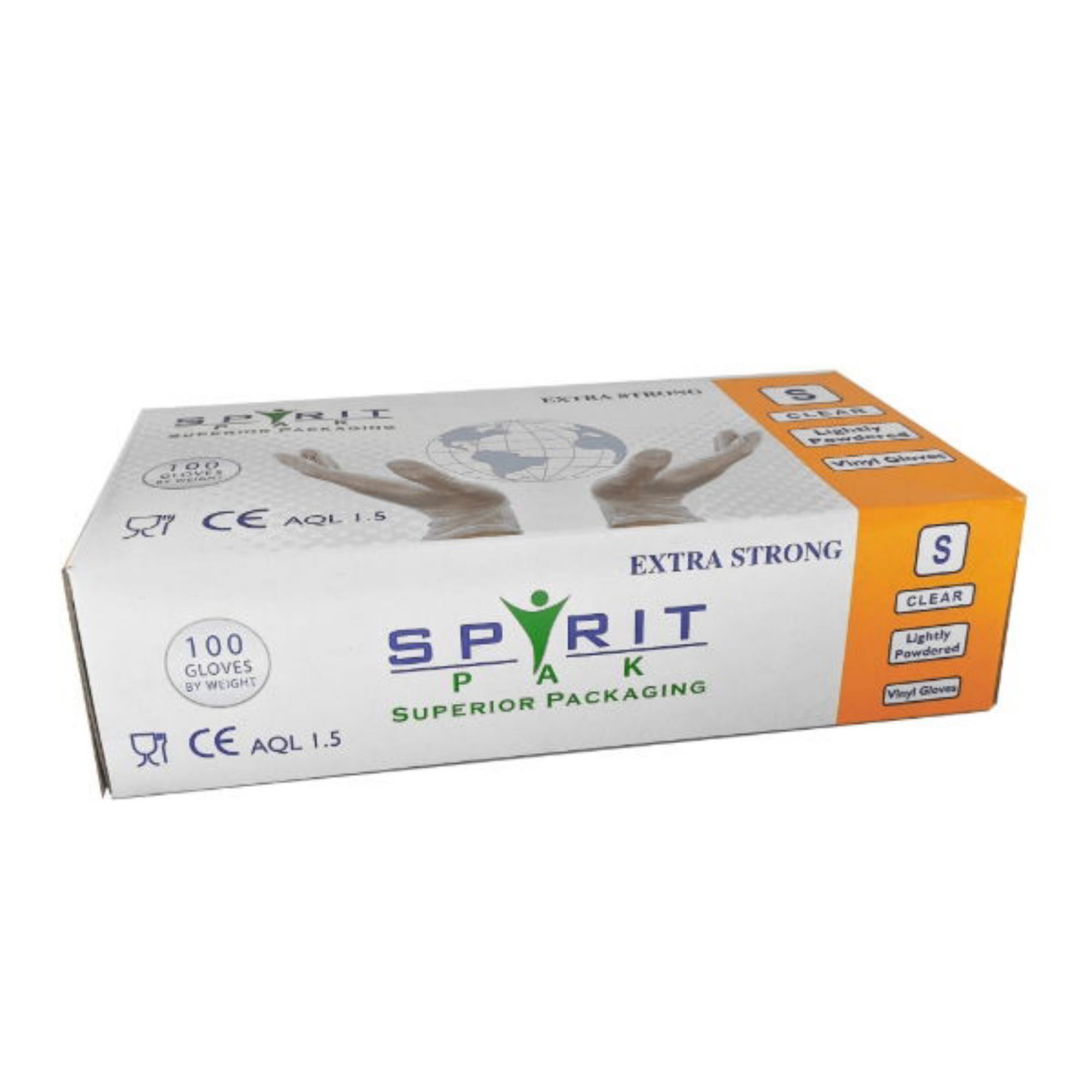 Picture of Spirit LP Clear vinyl gloves Small (10x100) - 122093