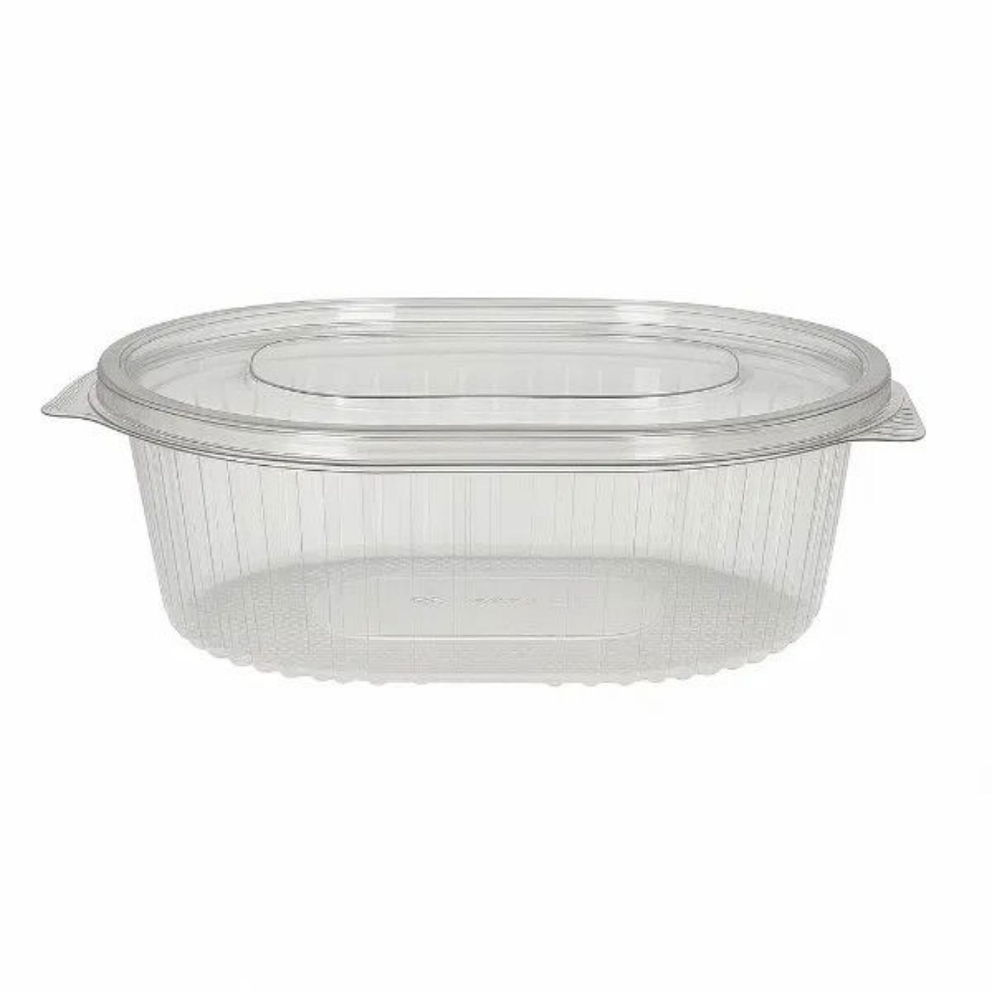 Picture of NEW 500cc rPET Oval hinged salad container (8x50) - 120343