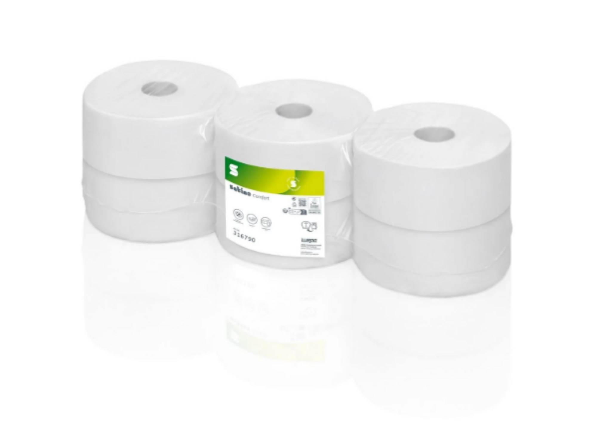 Picture of 2ply Satino Comfort 320m Jumbo Toilet Paper Eco (6's) (JT2) - 130039