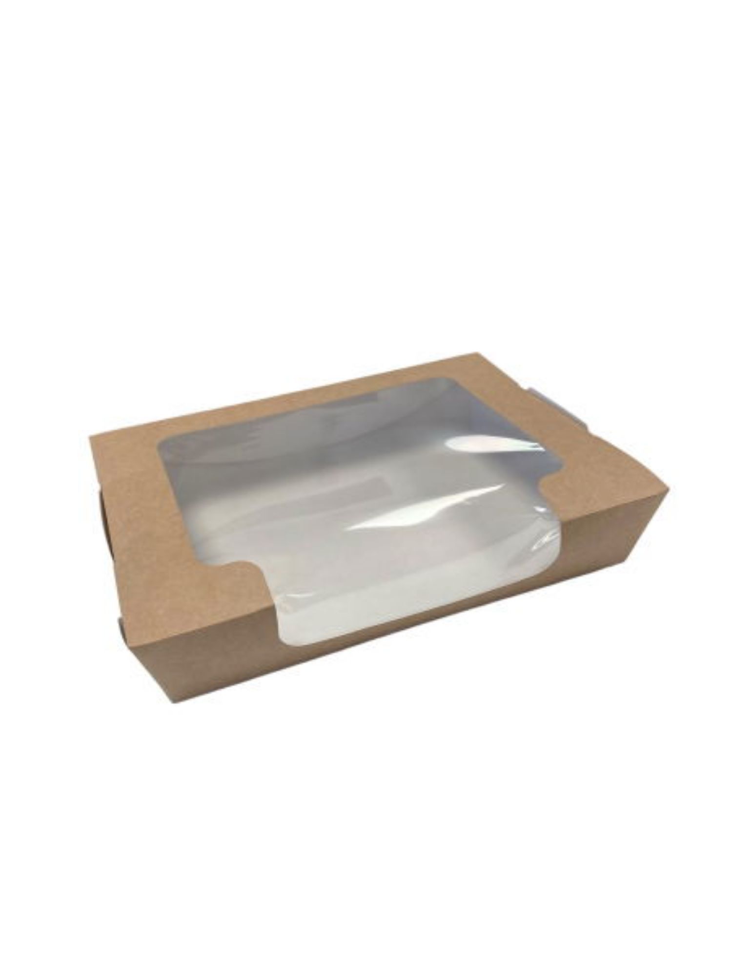 Picture of Large "Kraft" Salad Box with Big window - 770ml (8x50's) - CTSCKLRG