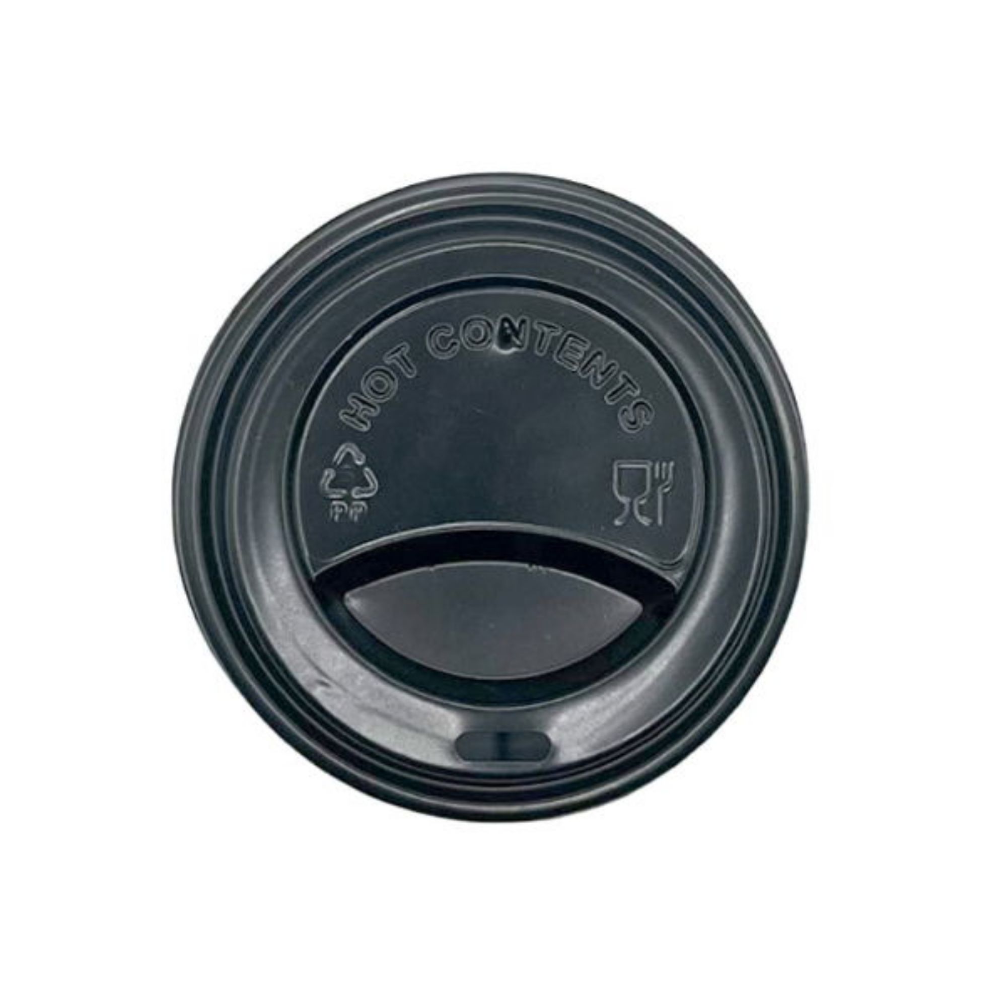 Picture of 80mm Black PP Recyclable Lids (10x100) - 100392
