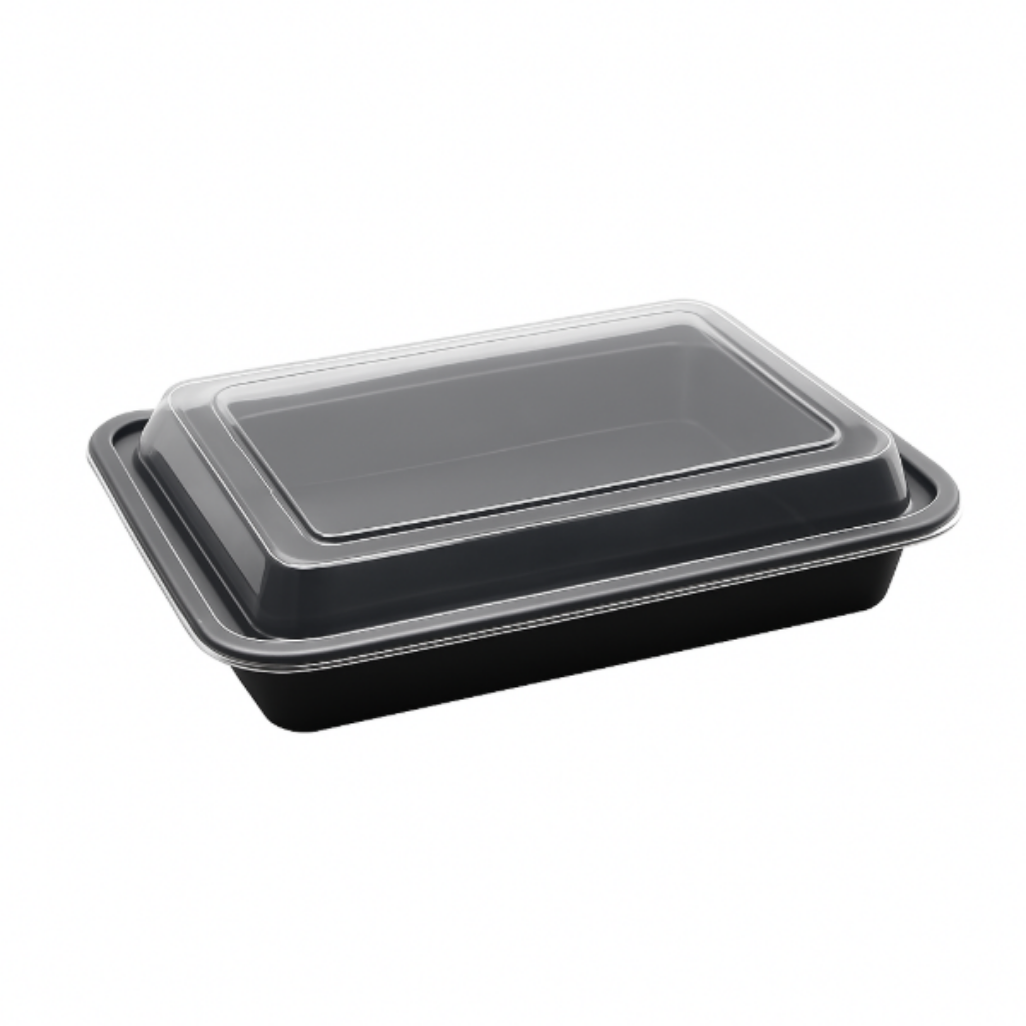 Picture of 32oz Onyx 1 Comp PP Microwavable & Reusable Black Base Clear Lid (6x25) - 120305