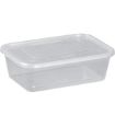 Picture of 650ml Clear microwavable container & lids -Heavy Duty(250) - 120274