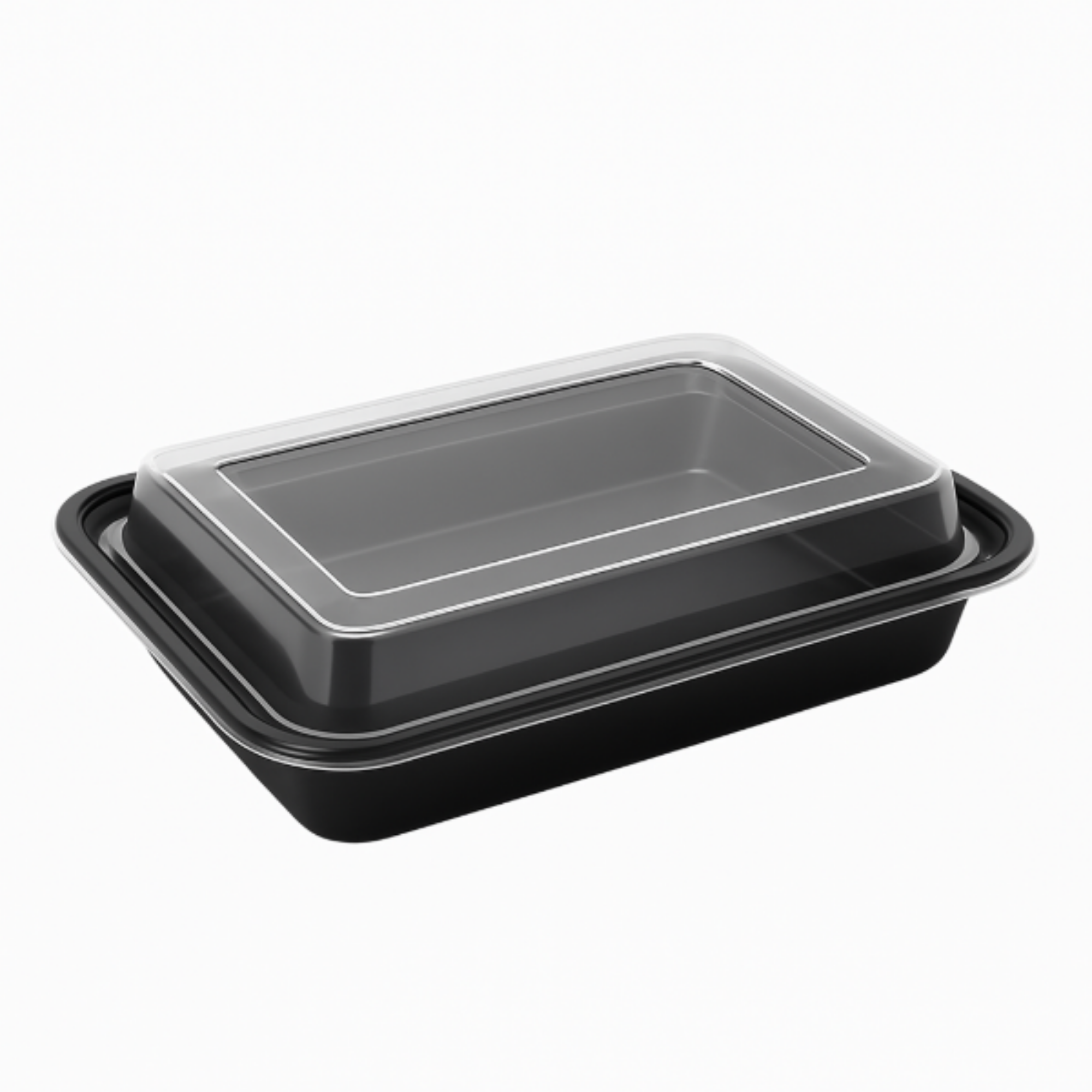 Picture of 16oz Onyx PP Microwavable & Reusable Black Base Clear Lid (6x25) - 120303