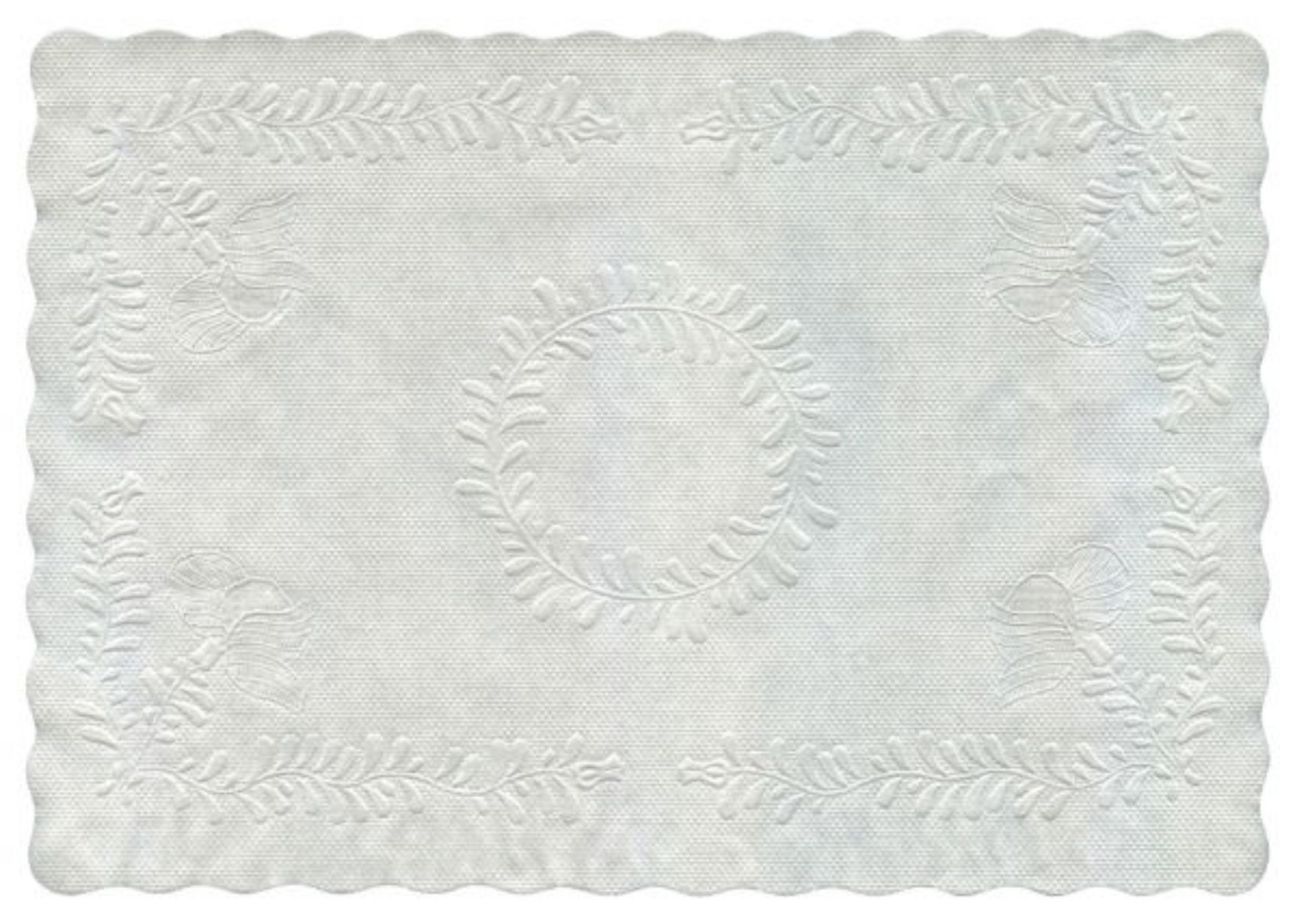 Picture of 14x10" Tray paper white embossed 40gsm (4x250`s) - 103495