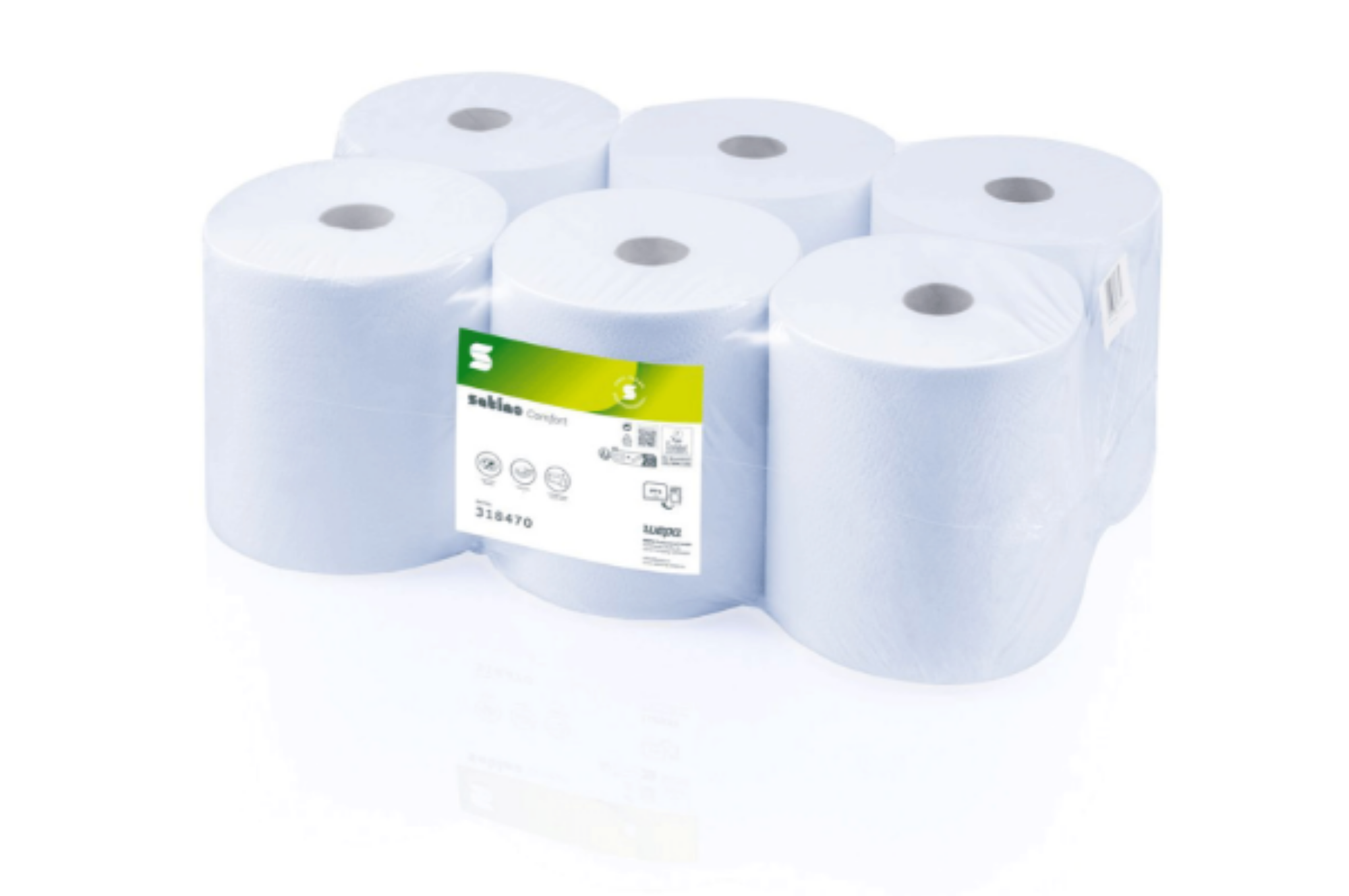 Picture of 2ply Satino Comfort 180m Blue Hand Roll Eco (PT1) (6) - 130038