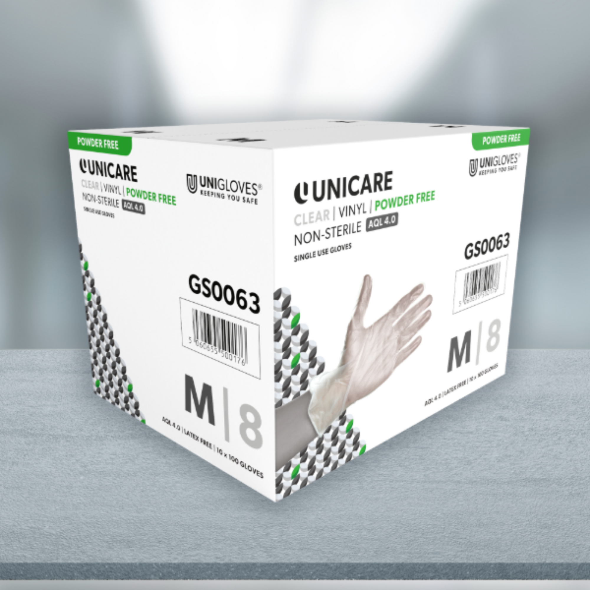 Picture of Powder Free Clear Vinyl Gloves Medium (10x100) SUB