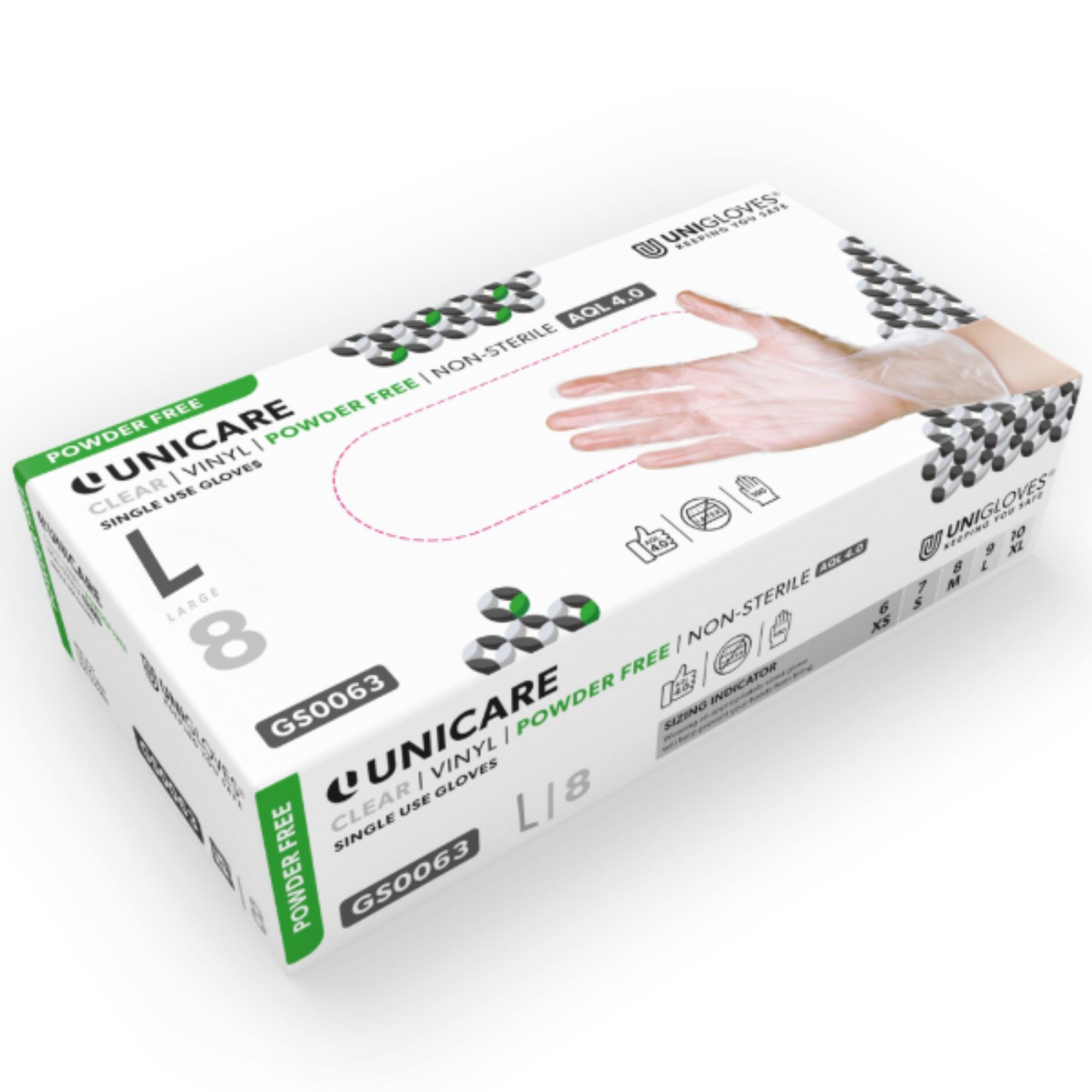 Picture of Powder Free Clear Vinyl Gloves Large (10x100) SUB - 170059