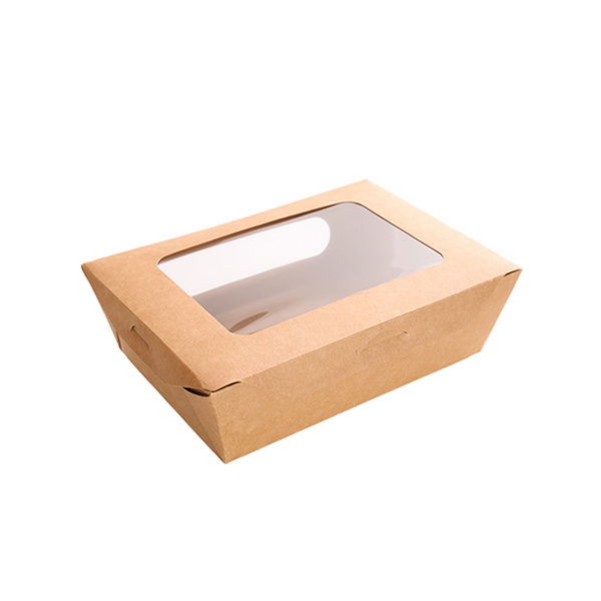 Picture of Medium "Kraft" Salad Box with Big window - 570ml (8x50) - CTSCKMED