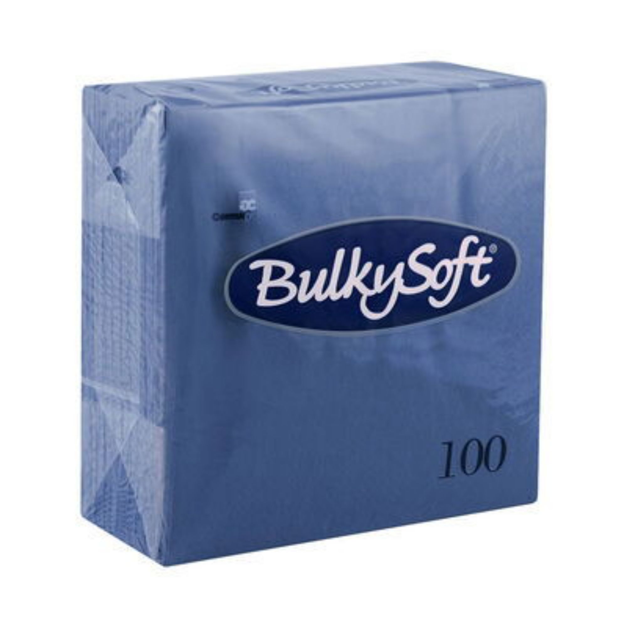 Picture of BulkySoft 40x40cm Blue 2ply 4 Fold Dinner Napkin (20x100) - 160062