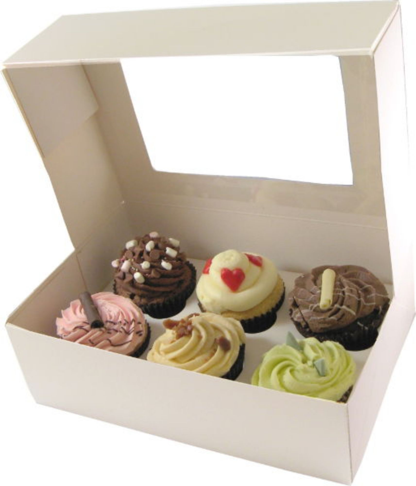 Picture of 6 Cupcake Box With Inserts 242x165x75MM (125) - 230000