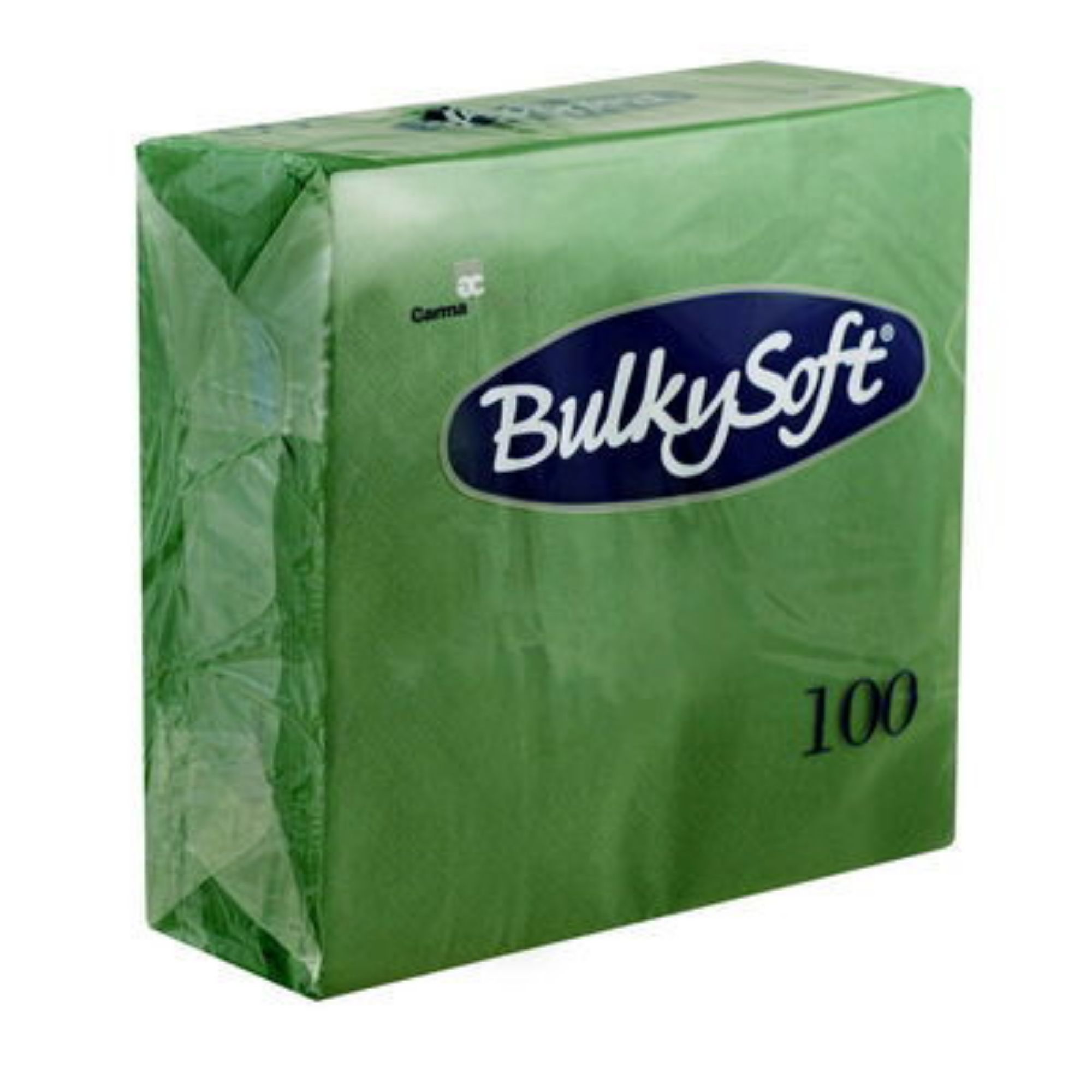 Picture of BulkySoft 40x40cm Green 2ply 4 Fold Dinner Napkin (20x100) - 160064