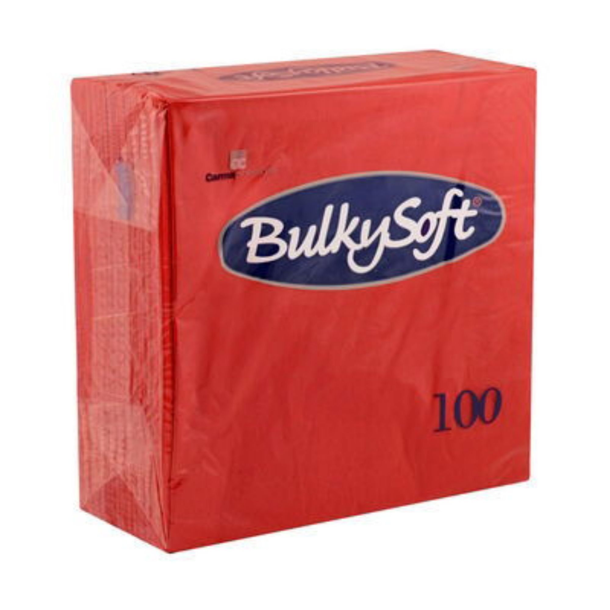 Picture of BulkySoft 40x40cm Red 2ply 4 Fold Dinner Napkin (20x100) - 160060