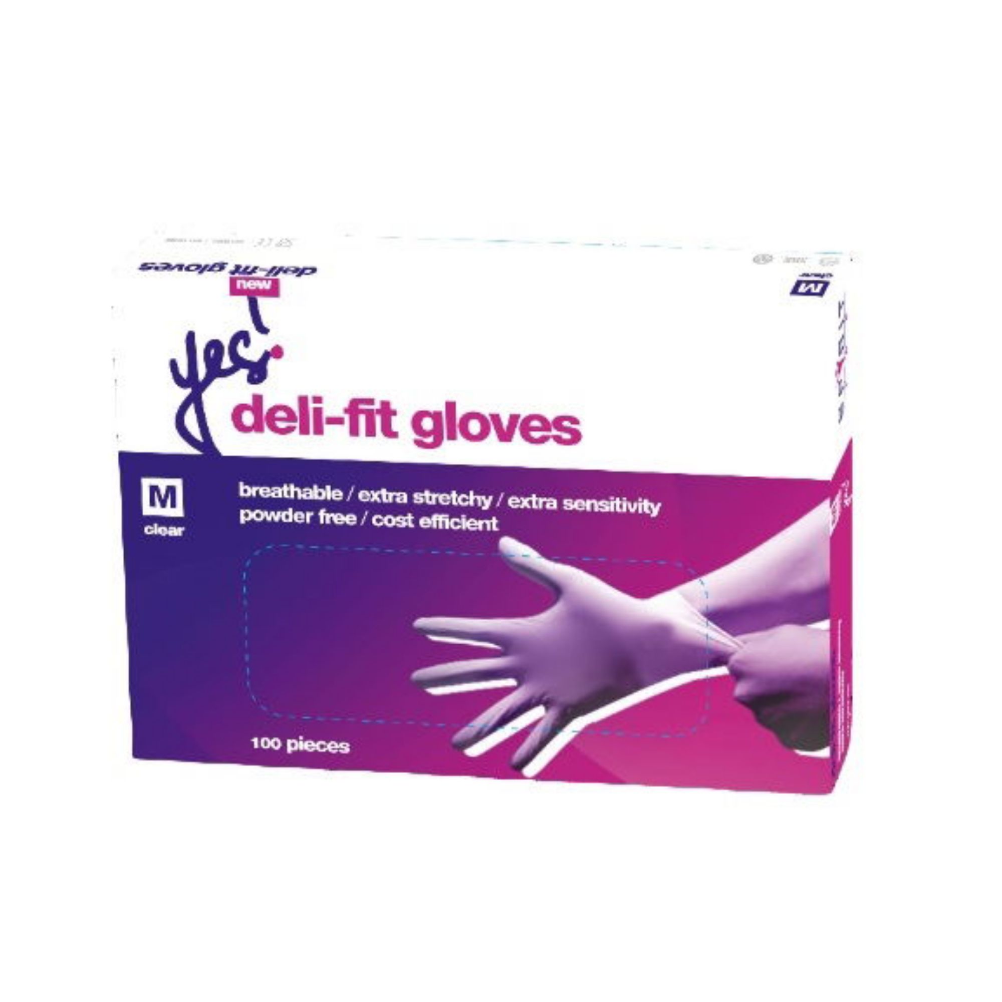 Picture of Deli fit glove PF Clear Medium (20 x 100's) - 122175