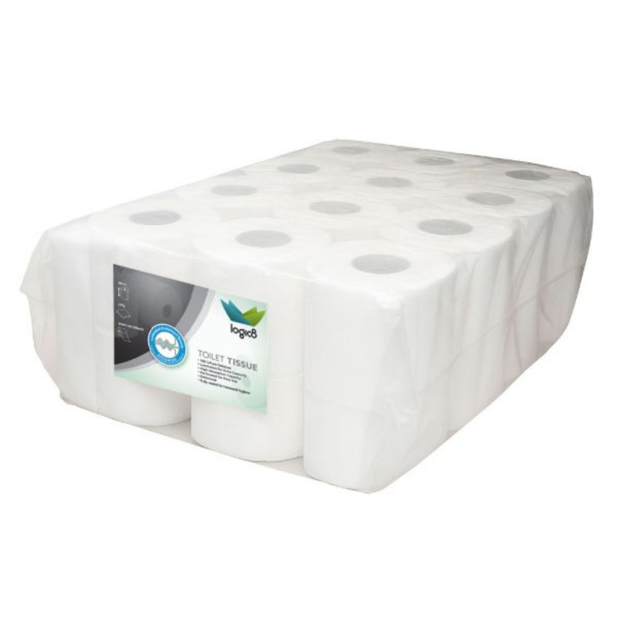 Picture of Logic8 320 sheet 2ply toilet rolls (12x4) - L8TP320