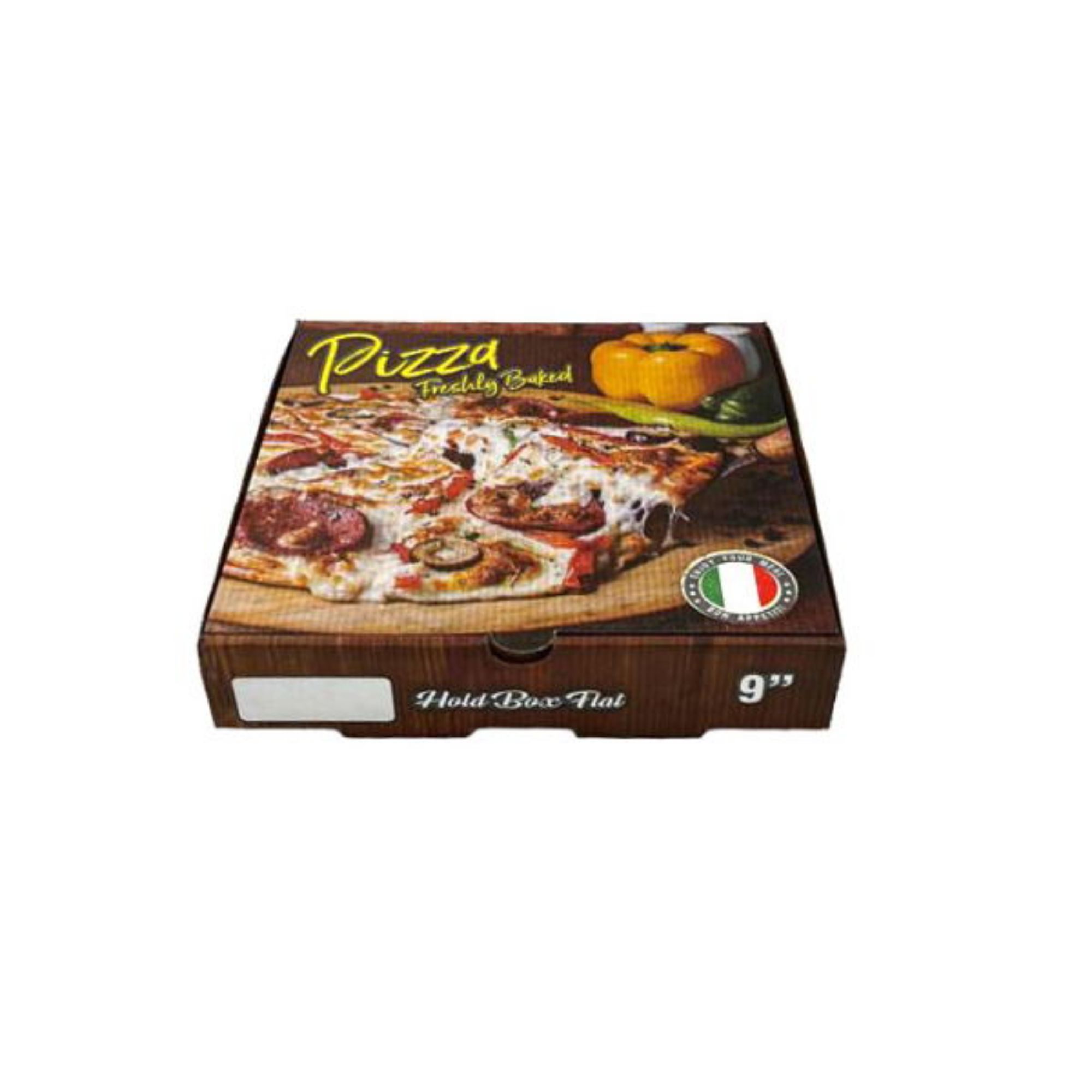 Picture of 9" Freshly Baked corrugated pizza box (100) - 310033