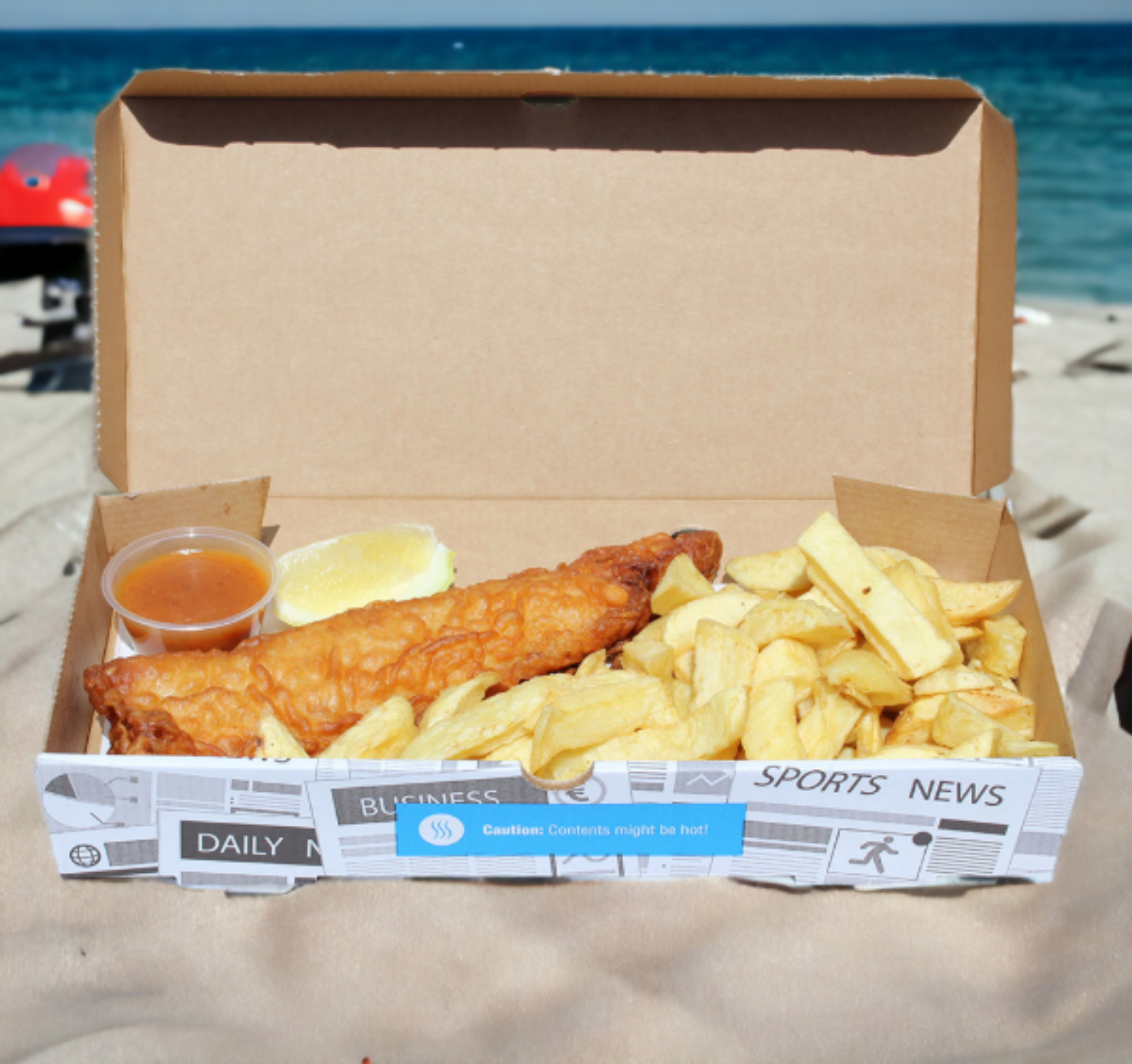 Picture of Large Corrugated Fish & Chip Box 310x150x50mm (100)