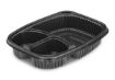 Picture of 34oz Black 3-Compartment Microwaveable Containers (8x40) - CTC343