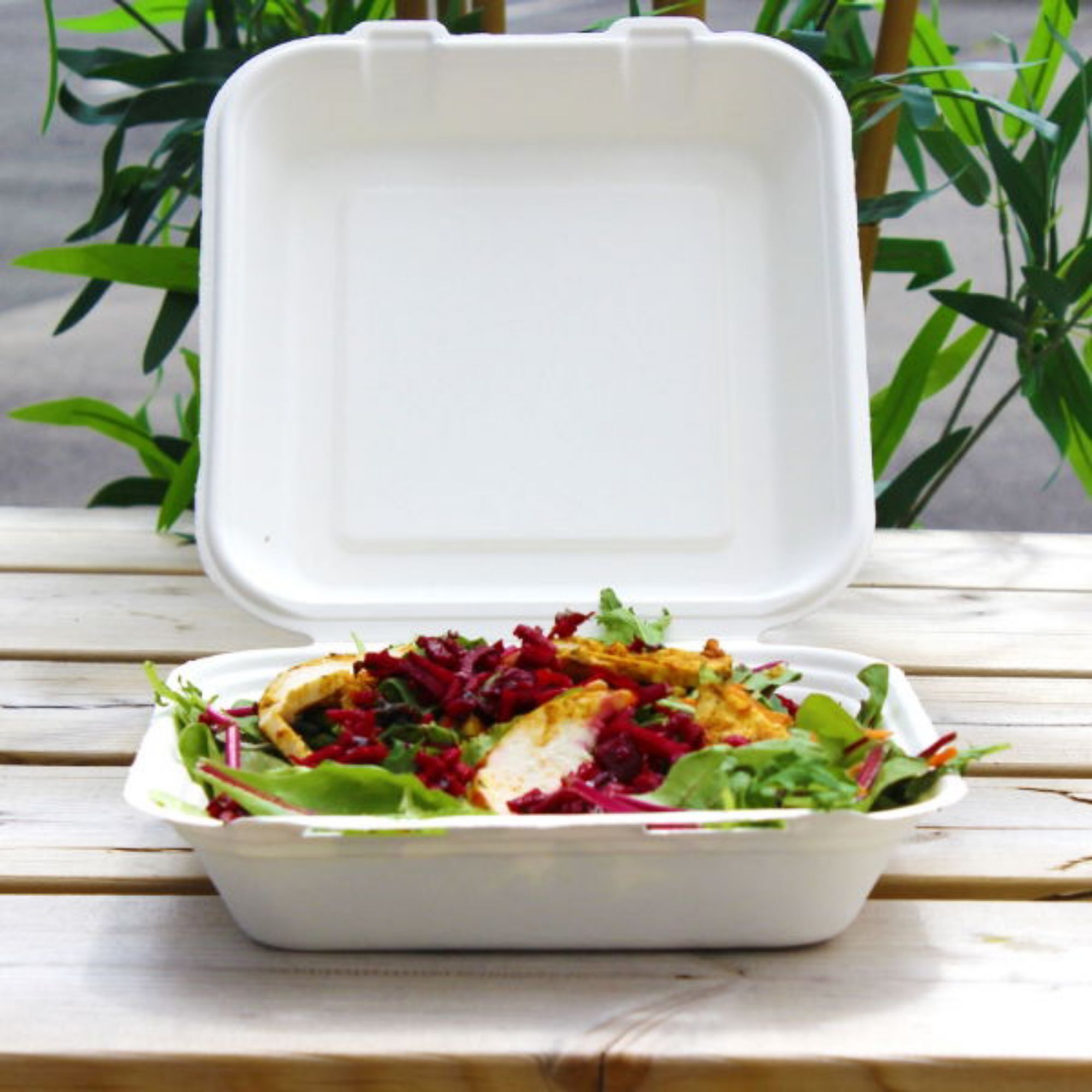 Picture of 9x9" Bagasse Meal Box (2x100)
