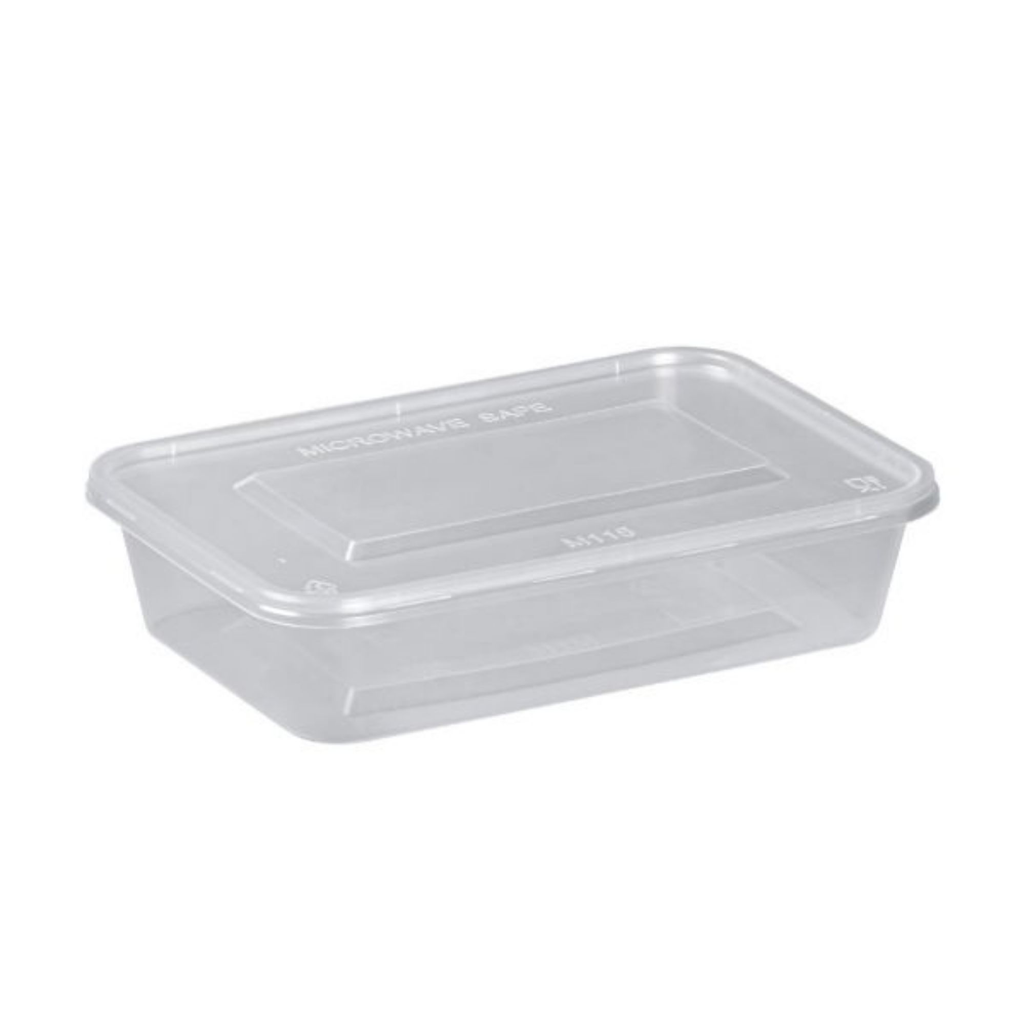 Picture of 500ml Clear microwavable container and lids-Standard(250) - 120271