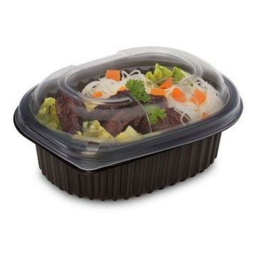 Picture of 12oz Black 1-Compartment Microwaveable Containers (8x80)