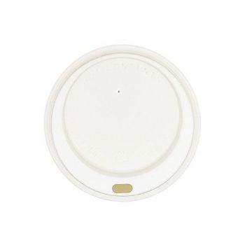 Picture of 80mm White Hot Cup Lids - Huh - (8oz) (10x100)