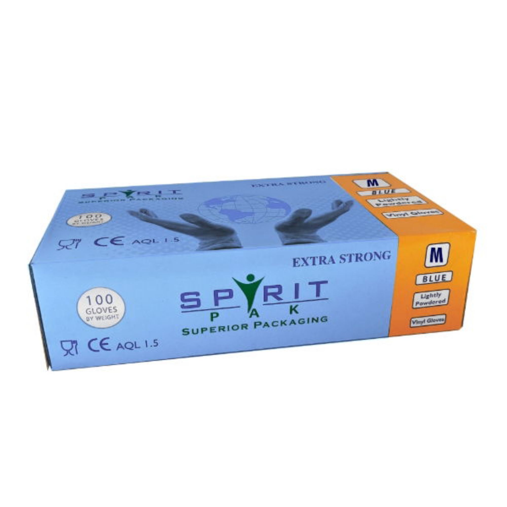 Picture of Spirit LP Blue vinyl gloves Medium (10x100) - 122090