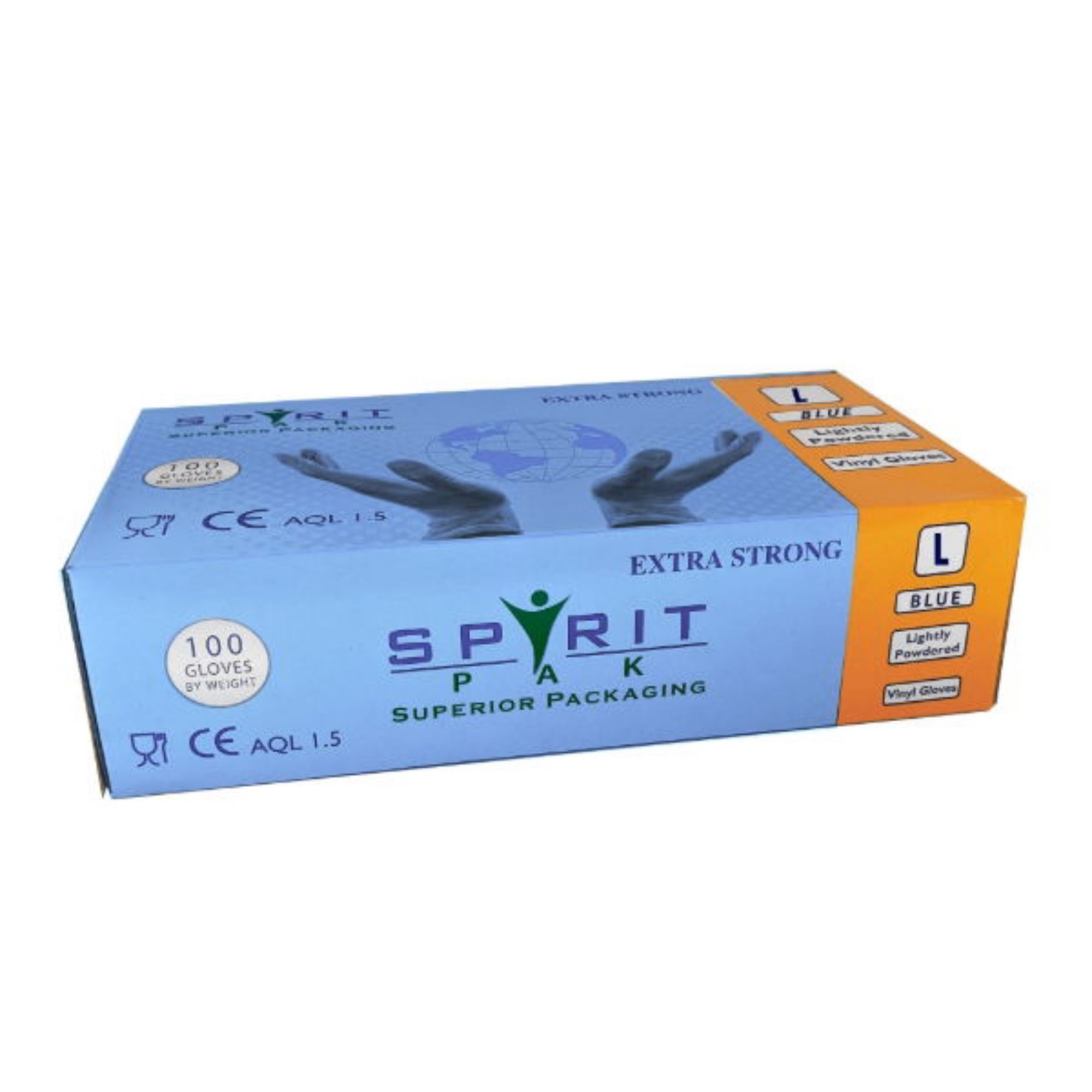 Picture of Spirit LP Blue vinyl gloves Large (10x100) - 122091